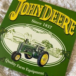 Vintage John Deere Green and Yellow coasters (8 pcs)